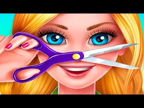 Мультик игра для девочек модниц про Королеву самодельных нарядов | Делаем крутые прически и макияж