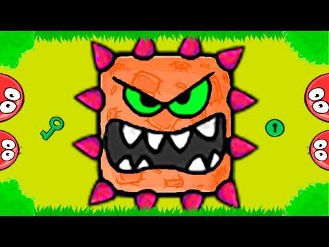 КРАСНЫЙ ШАР против Котика БУБУ - Смотреть ИГРУ как МУЛЬТИК - Red Ball 4 для детей малышей