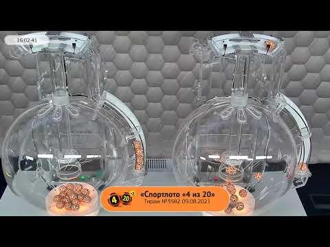 Столото представляет | Лотерея «Спортлото «4 из 20». Тираж № 3582 от 09.08.2021 г.