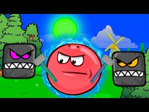 Несносный Красный Шарик - Смотреть ИГРУ как МУЛЬТИК - Red Ball 4 для детей малышей