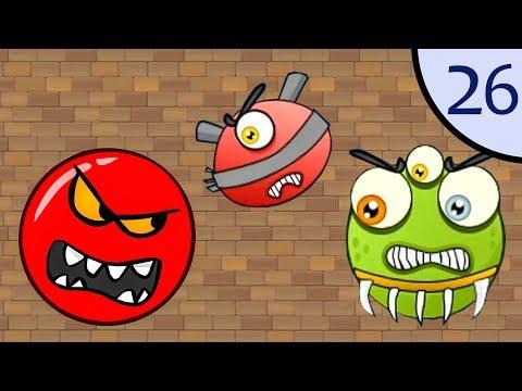 Новый Несносный КРАСНЫЙ ШАР #26. Битва с боссами. Мультик ИГРА New Red Ball 2 на Игрули TV