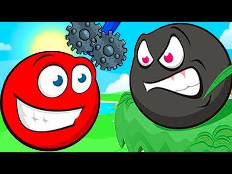 КРАСНЫЙ ШАРИК 3 - СПАСЕНИЕ КРАСНОГО ШАРИКА от ЧЕРНОГО ШАРА мультик игра для детей малышей RED BALL 3