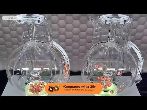 Столото представляет | Лотерея «Спортлото «4 из 20». Тираж № 4068 от 09.12.2021 г.