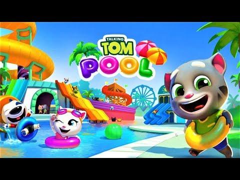 TALKING TOM POOL 2017 (Android) / Бассейн Говорящего Тома Строим ПАРК (Мультик игра)