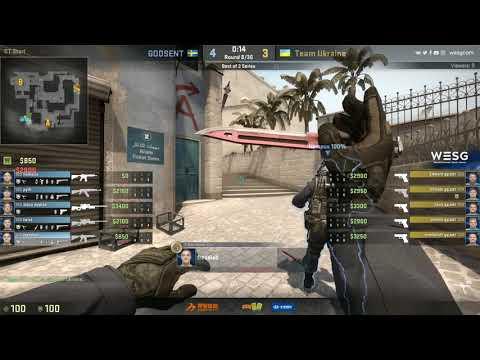ГРАНД ФИНАЛ WESG по CS GO | Team Ukraine vs GODSENT. Map 1. de_mirage | EU CIS quals WESG