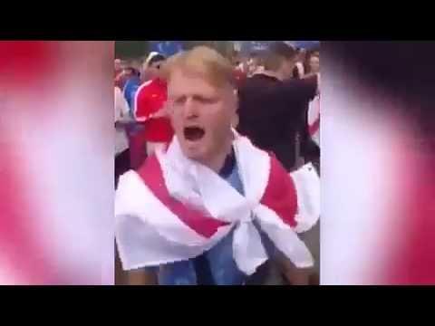 Английские фанаты надругались над флагом России | Евро 2016