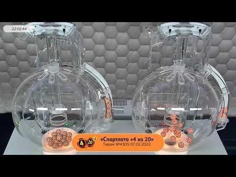 Столото представляет | Лотерея «Спортлото «4 из 20». Тираж № 4309 от 07.02.2022 г.