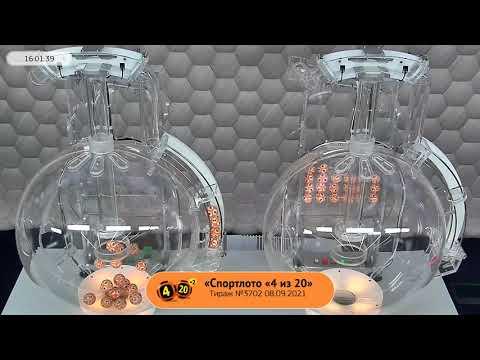 Столото представляет | Лотерея «Спортлото «4 из 20». Тираж № 3702 от 08.09.2021 г.