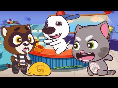 ГОВОРЯЩИЙ ТОМ БЕГ ЗА СЛАДОСТЯМИ #3 ДРУЗЬЯ Бен Хэнк Джинджер! Игровой мультик  Talking Tom Candy Ru