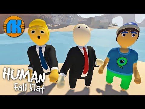 ПРИКЛЮЧЕНИЯ ПРЕЗИДЕНТОВ НА ВОДЯНОМ КОЛЕСЕ !!! МУЛЬТИК в Human Fall Flat !!!