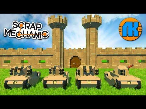 БИТВА картонных ТАНКОВ !!! МУЛЬТИК в Scrap Mechanic !!! СКАЧАТЬ СКРАП МЕХАНИК !!!