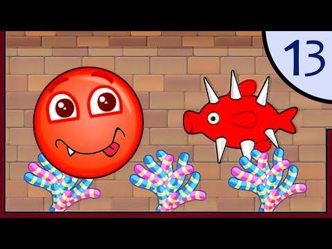 Новый Несносный КРАСНЫЙ ШАР #13. Ловушки пришельцев. Мультик ИГРА New Red Ball 2 на Игрули TV