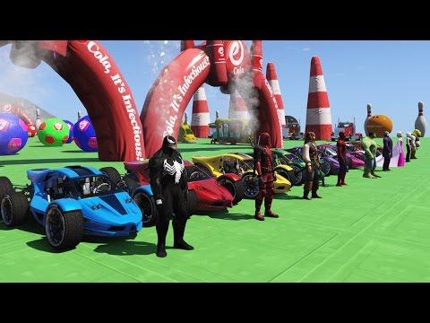 FUN COLOR Cars with Numbers & Spiderman Cartoon w/ Elsa for kids and Children!