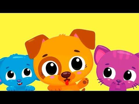 Мультик про маленького котенка и щенка | учим цвета с малышами в игре для детей