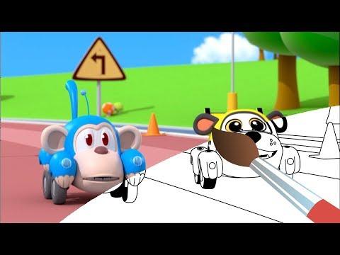 Мультик - раскраска - ВРУМИЗ - Остуди Двигатель - Мультик Раскраска с Врумиз