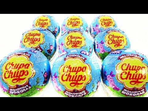 ЛУНТИК шоколадные шары Чупа Чупс! Игрушки мультик 2017! Chupa Chups Surprise Eggs Unboxing