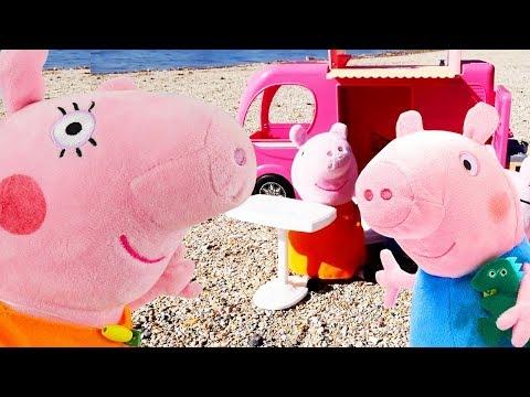 Свинка Пеппа - Мультик с игрушками - Сокровища на пляже