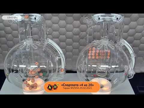 Столото представляет | Лотерея «Спортлото «4 из 20». Тираж №2934  от 25.02.2021 г.