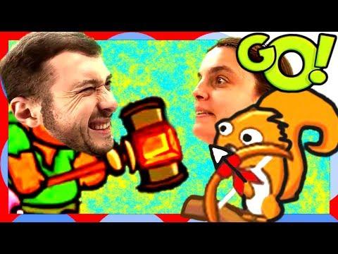 ОРЕШКИ ПОД УГРОЗОЙ! Болтушка и Проходимец СПАСАЮТ БЕЛКУ от  МОНСТРОВ! #257 Мультик ИГРА для детей