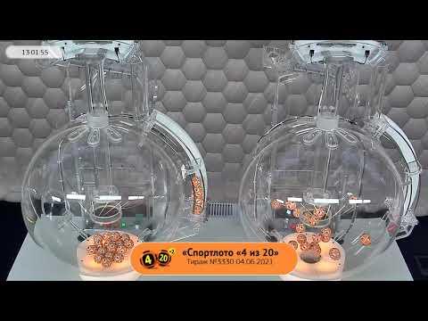 Столото представляет | Лотерея «Спортлото «4 из 20». Тираж № 3330 от 04.06.2021 г.