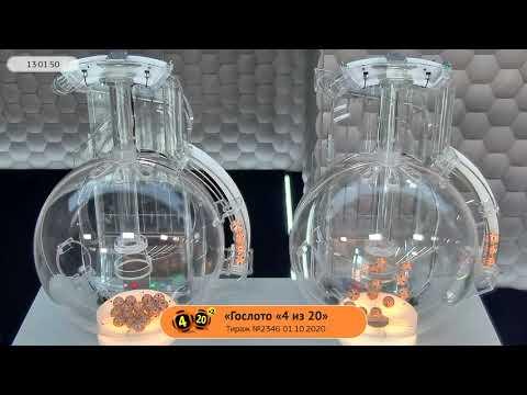 Столото представляет | Лотерея «Гослото «4 из 20». Тираж № 2346 от 01.10.2020 г.