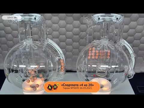 Столото представляет | Лотерея «Спортлото «4 из 20». Тираж № 3009 от 16.03.2021 г.