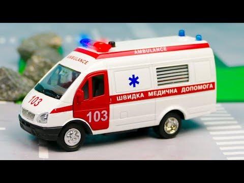 Мультик про Скорую помощь Технопарк, авария, гоночная машина 277 Серия Мир Машинок про машинки