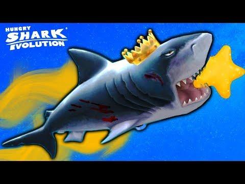hungry shark evolution Заглючила АКУЛА В КОСМОСЕ Мегалодон проплывает сквозь стены мультик топ игра