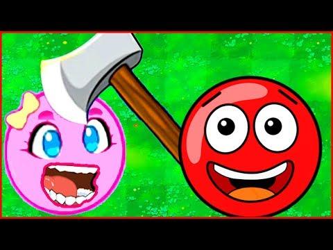 НОВАЯ ИГРА про красный шарик и розовый мяч Смотреть ИГРУ как МУЛЬТИК - Red Ball