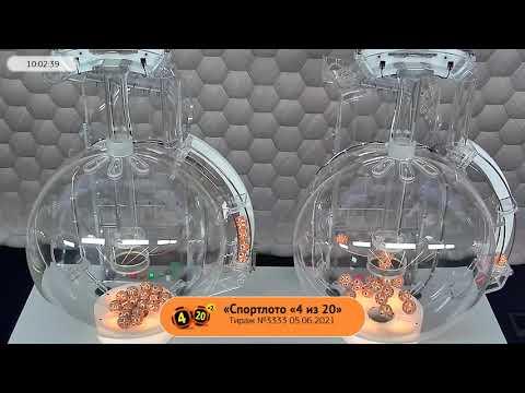 Столото представляет | Лотерея «Спортлото «4 из 20». Тираж № 3333  от 05.06.2021 г.