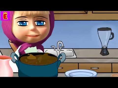 Мармеладный мишка смотрит мультик Маша и медведь крутой Сборник