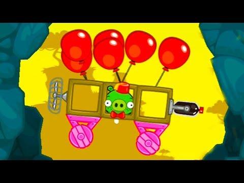МАШИНКИ Bad Piggies #13 мультик игра по мультфильму. Летающая машина воздушный шар #МК