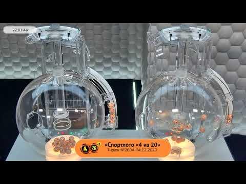 Столото представляет | Лотерея «Спортлото «4 из 20». Тираж № 2604 от 04.12.2020 г.