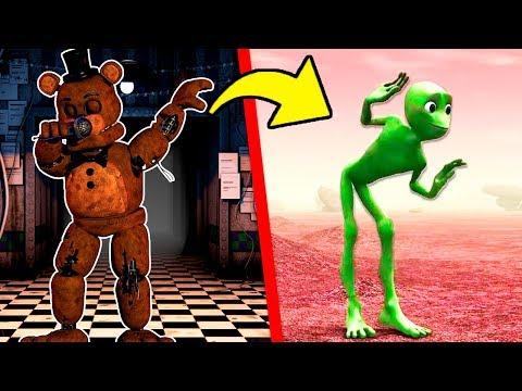 ЧТО БУДЕТ ЕСЛИ АНИМАТРОНИК ПРЕВРАТИЛСЯ В ЗЕЛЕНЫЙ ЧЕЛОВЕЧЕК ФНАФ FNAF Майнкрафт Мультик НУБ minecraft