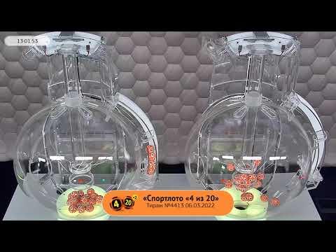 Столото представляет | Лотерея «Спортлото «4 из 20». Тираж № 4413 от 06.03.2022 г.