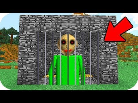 Я ПОСАДИЛ СТРАШНЫЙ БАЛДИ УБИЙЦА В МАЙНКРАФТ ~ Троллинг Нуба Майнкрафт BALDI BASICS Мультик для детей