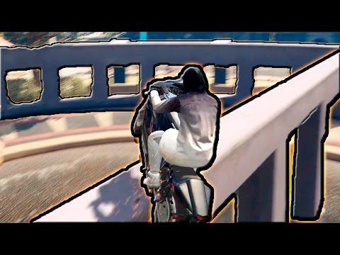 ПОПАСТЬ НА МАЛЕНЬКУЮ СТЕНКУ! ТРЮКИ И ПРИКОЛЫ НА МОТОЦИКЛЕ ГТА 5 ОНЛАЙН █ GTA 5 ONLINE