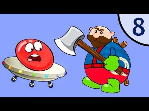 Новый Несносный КРАСНЫЙ ШАР #8. Финал. Босс. Мультик ИГРА New Red Ball на Игрули TV