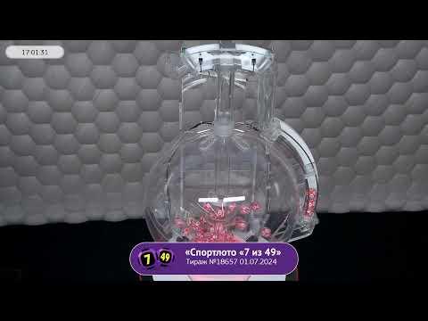 Столото представляет | Лотерея «Спортлото «7 из 49». Тираж № 18657 от 01.07.2024 г.