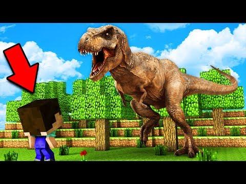 НУБ ПРОТИВ ДИНОЗАВРА В МАЙНКРАФТ КАК ВЫЖИТЬ Нубу в Мире юрского периода 2 minecraft троллинг Мультик