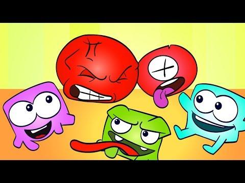 КРАСНЫЙ ШАР стал ЗЛЫМ и Нападает на КВАДРАТЫ Игровой мультик для Детей Mixed World