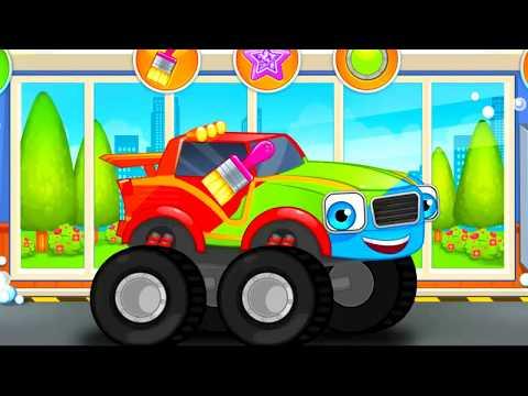 Мультик про ДЖИП. Разноцветный Вспыш мультик для детей. Blaze wash and repair