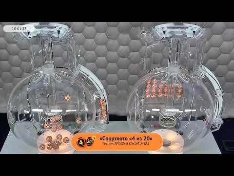 Столото представляет | Лотерея «Спортлото «4 из 20». Тираж № 3093  от 06.04.2021 г.