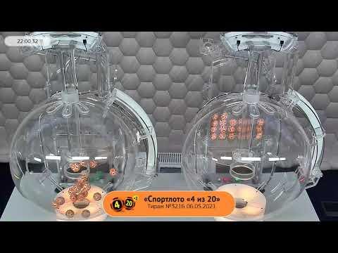 Столото представляет | Лотерея «Спортлото «4 из 20». Тираж № 3216 от 06.05.2021 г.