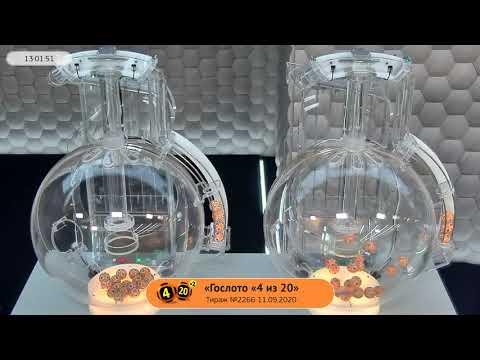 Столото представляет | Лотерея «Гослото «4 из 20». Тираж № 2266 от 11.09.2020 г.