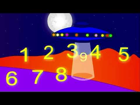 Мультик для малышей. Учимся считать до 10 с летающей тарелкой