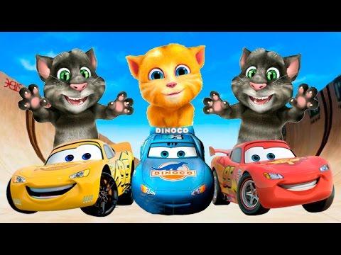 Говорящий Кот Том Цвета Тачки Молния Маккуин | Кот Том Игра | Мультик Кот Том | Песни для Детей
