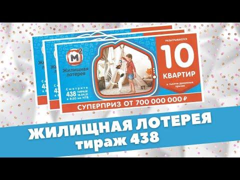 Жилищная лотерея 438 тираж, эфир от 18.04.21 Проверить билет
