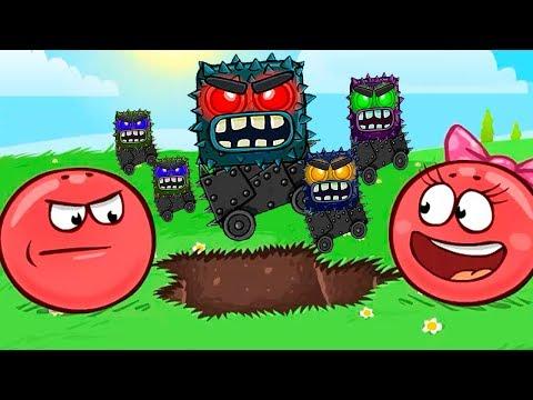 Несносный Красный Шарик - Смотреть ИГРУ как МУЛЬТИК - Red Ball 4 для детей малышей