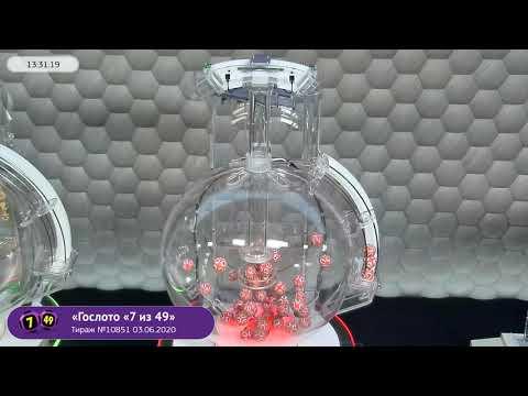 Столото представляет | Лотерея «Гослото «7 из 49». Тираж № 10851 от 03.06.2020 г.